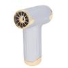 60W Electric Hair Dryer High Speed 4 Levels Wind Bladeless 1100mAh Battery Handheld Dust Blower Silver