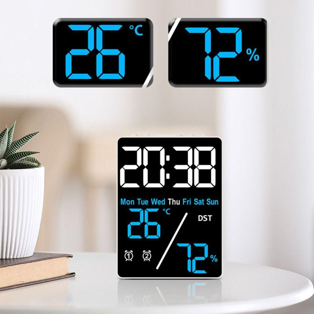 Temperature Digital LED Clocks Multi-functional Display Table Clock  for Bedroom