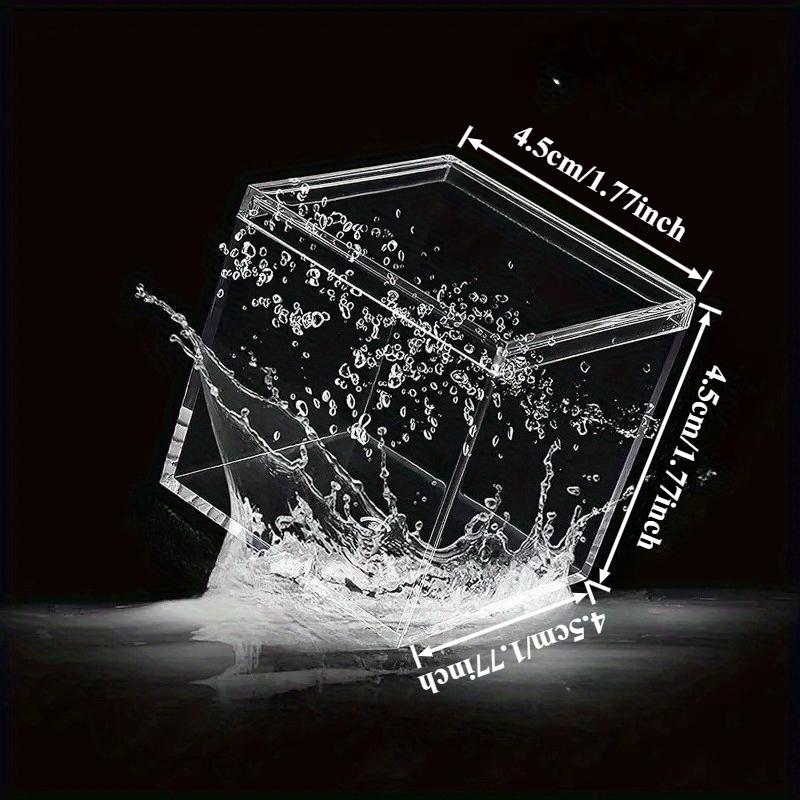 60pcs Transparent Acrylic Boxes with Lids Small Clear Containers 4.5x4.5x4.5cm Square Display Cases Storage Earring Jewelry Bead