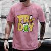 Friday Beer and Smoking Men T-shirts Fashion Graphic Male Beer Lover Friends Weekend Party Tees Y2k Tops Oversized Streetwear