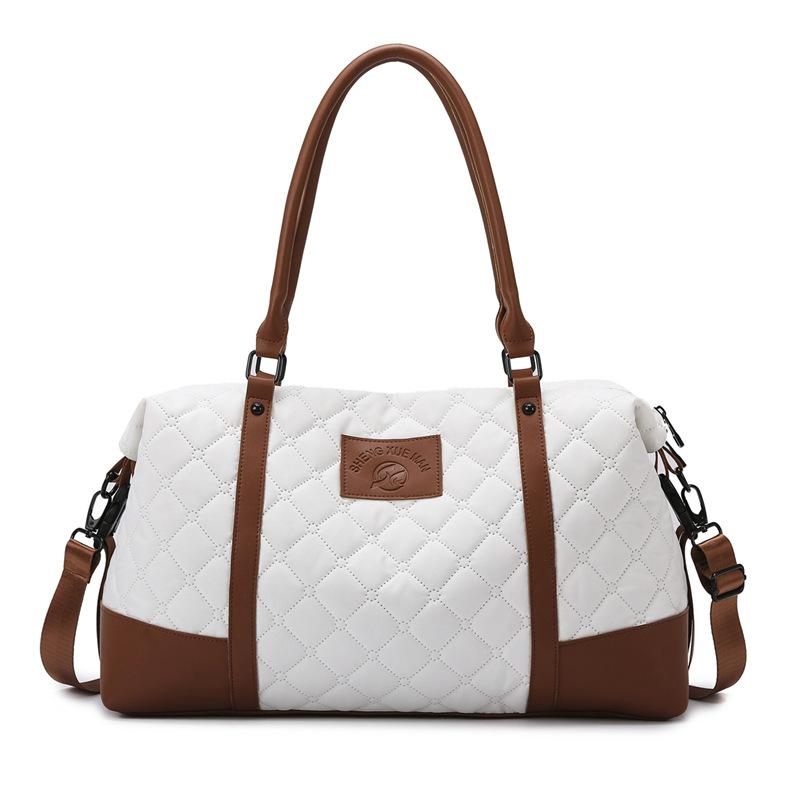 

Short outing fashionable atmospheric portable underarm tote bag travel bag dry and wet separation foreign gas fitness bag бежевый