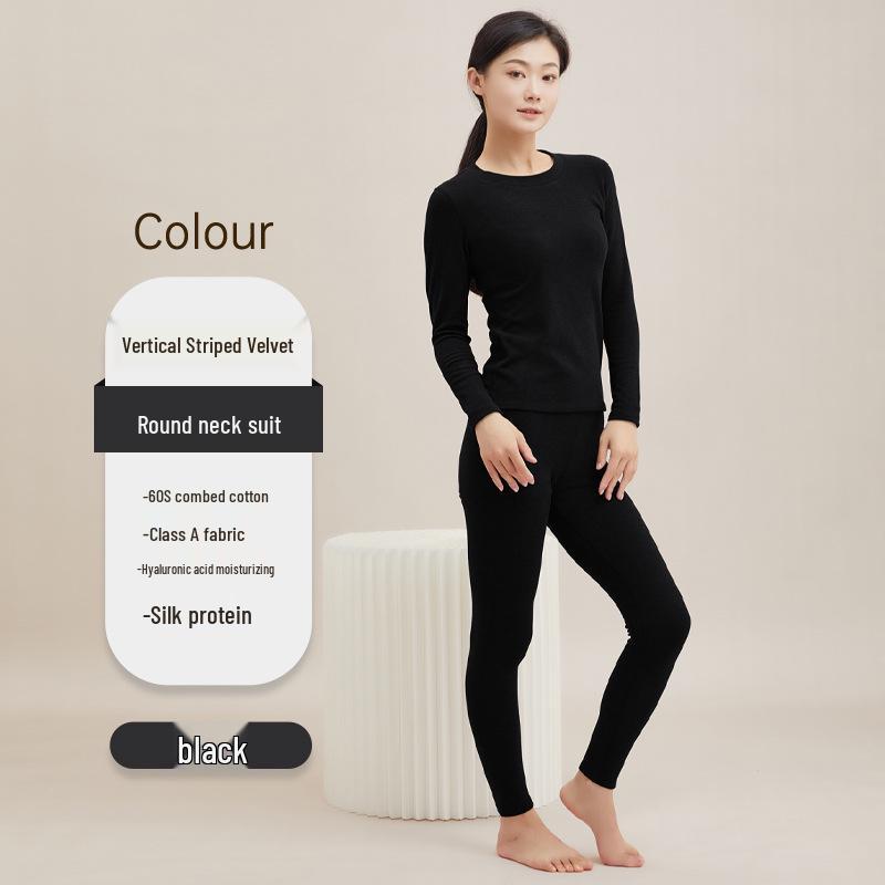 

Женский термокомплект с круглым вырезом: Базовый слой с флисовой подкладкой из гиалуроновой кислоты, бархатисто-мягкий, теплогенерирующий, для осени/зимы. M (80-100 lbs)