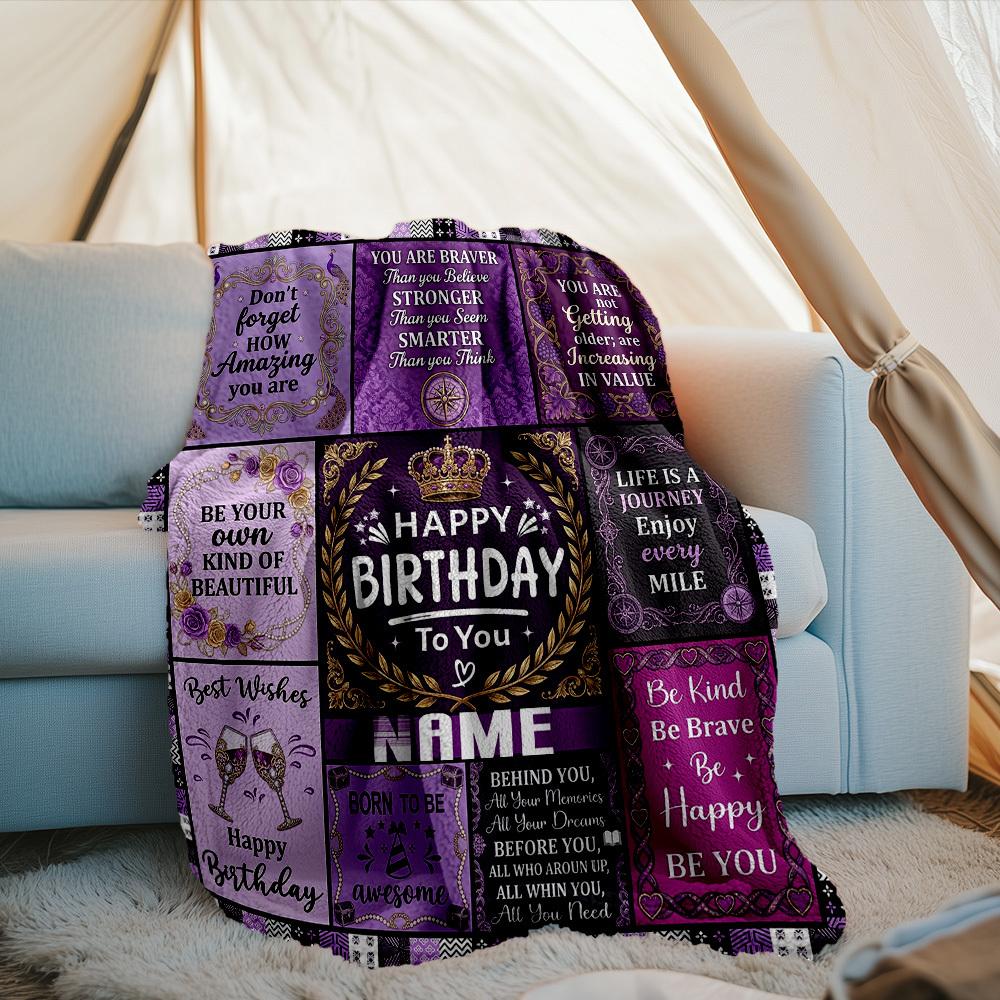 Outdoor Customize Blanket Inspirational Birthday Quotes Soft Cozy For All Seasons Perfect Gift For Friends And Familythis Luxurious Outdoor Customize