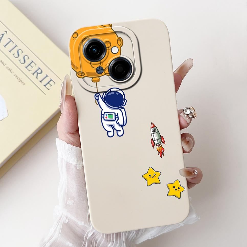 Cartoon Fashion Back Cover For Tecno Spark GO 2025 GO 1 Pop 9 Phone Case Silicone Soft TPU Dragon Astronaut Black Cat Funda Bag
