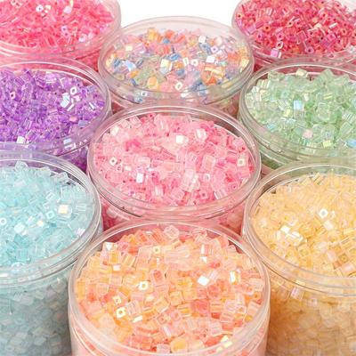 Glass Beads Seed Spacer Beads Crystal Czech Beads Fantasy Core Candy Beads For DIY Clothing Sewing Decor