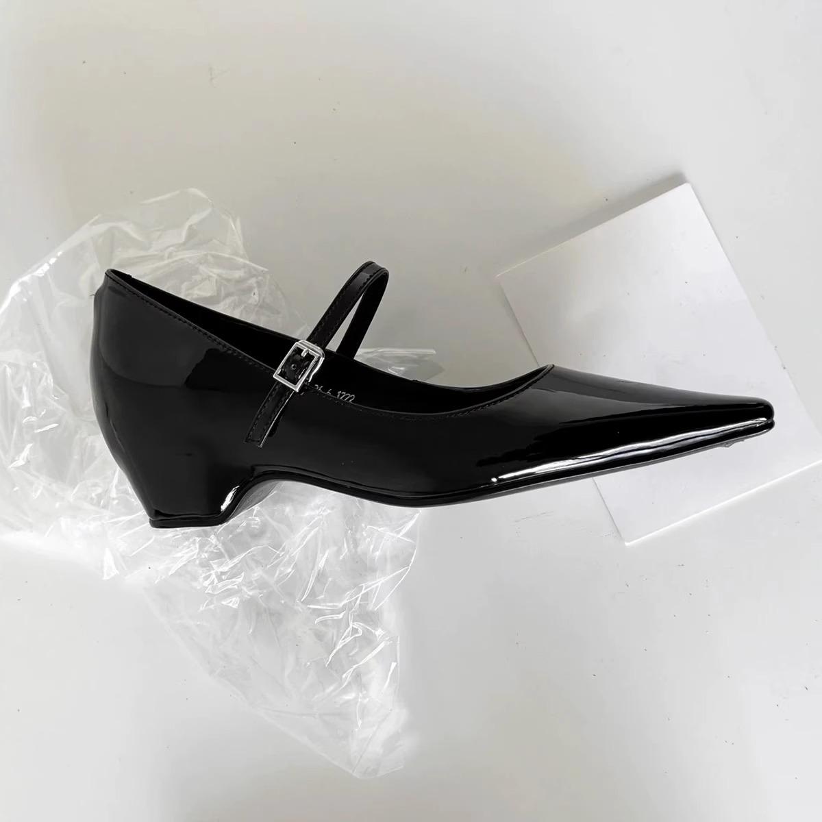 

2025 ретро темперамент элегантные туфли Мэри Джейн квадратный носок удобная плоская подошва туфли квадратный носок овчина повседневные для работы женские туфли 40