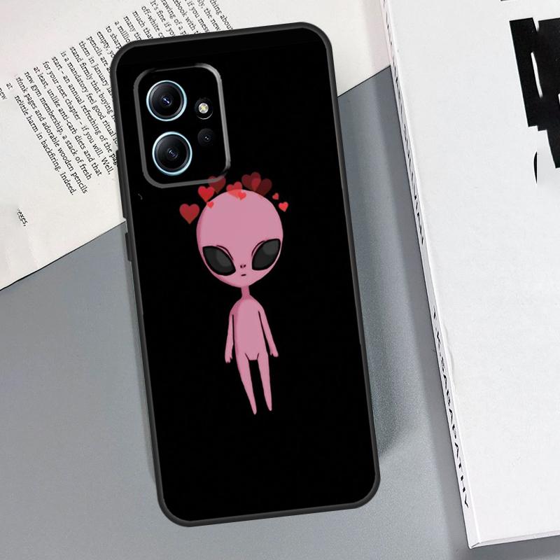 Cartoon Space Alien UFO Case For Xiaomi Redmi Note 12 11 10 9 8 Pro 11S 10S 9S 12S Redmi 12 9C 10C 12C Back Cover