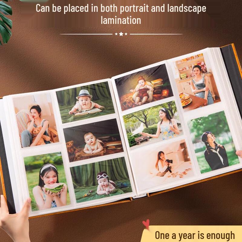 Large Capacity Leather Family Photo Album & Memory Book