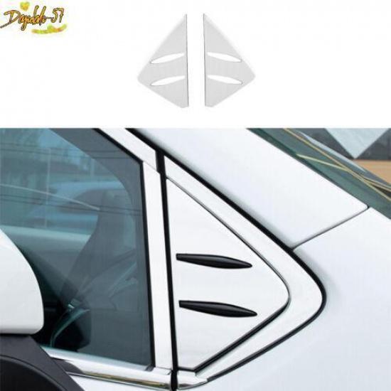 2X For Toyota Sienna - Chrome Steel Front Triangle A-Pillar Cover Trim