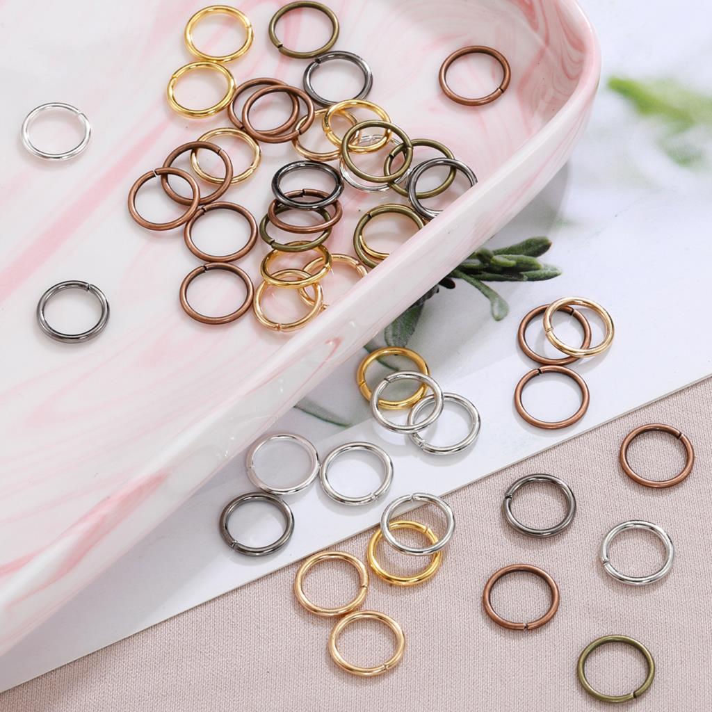200pcs Open Circle Jump Rings Split Rings Pendant Connectors for Necklace Bracelet Jewelry Making DIY Accessories Wholesale
