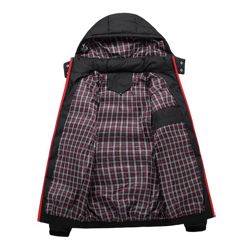 Men's Autumn and Winter Plus Size Loose Thickened Down Jacket Casual Hooded Warm Outerwear