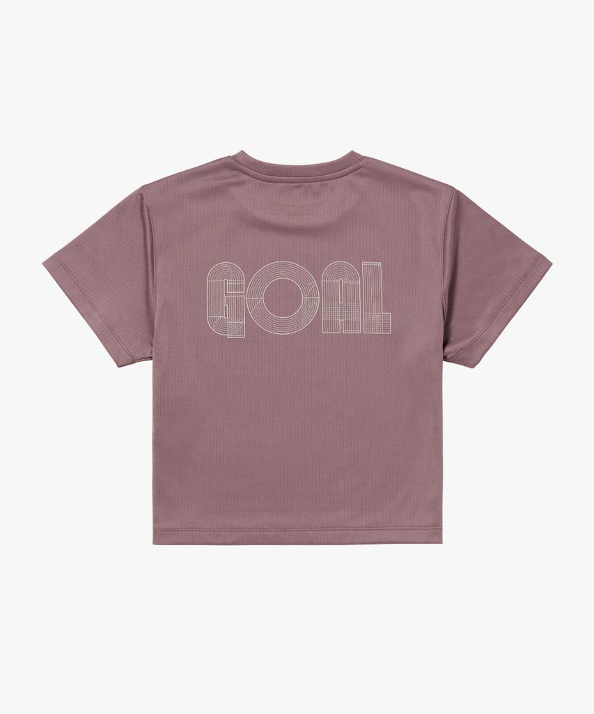 GOALSTUDIO Ws Track Goal Logo Crop Tee-Brick