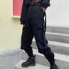 Koreanische Version Ins Vielseitige High-Waist Hip-Hop Schwarze Hosen Locker und Dünn Leggings Trendige Frühjahrs- und Herbst-Overalls für Damen