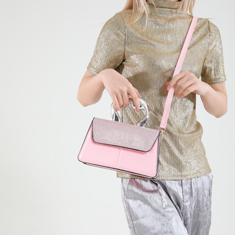 Contrasting color splicing new popular fashion trend niche handbag texture shoulder messenger bag women's bag