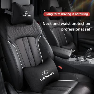 Car Ice Silk Headrest Lumbar Support Accessories For Lexus F SPORT ES RX NX LS UX LM LX GX LC RZ IS CT GS RC HS SC LBX