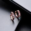 Zircon Earrings for Women, Rose Color, One Pair, Fashion Jewelry Accessory