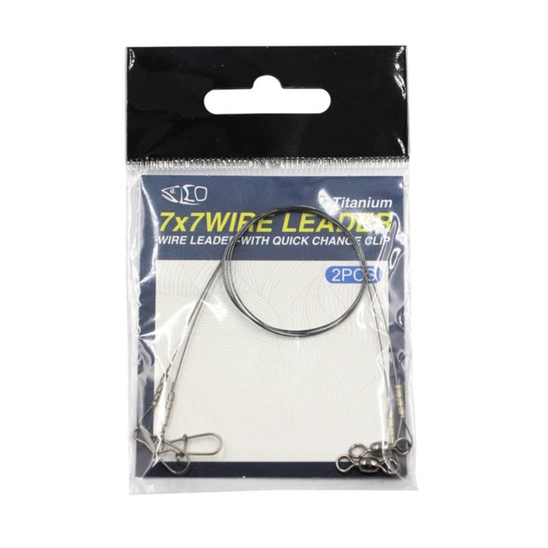 

2Pcs Fishing Line Wire Leader Line with Swivels and Snap Wire Fishing Wire Leader 30cm/35cm Heavy Duty Leaders