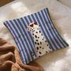 1Pc Dalmatian With Heart Sunglasses Print Throw Pillow Cover,Suitable For Sofa,Bedroom,Living Room,A Fun Gift For Dog Lovers