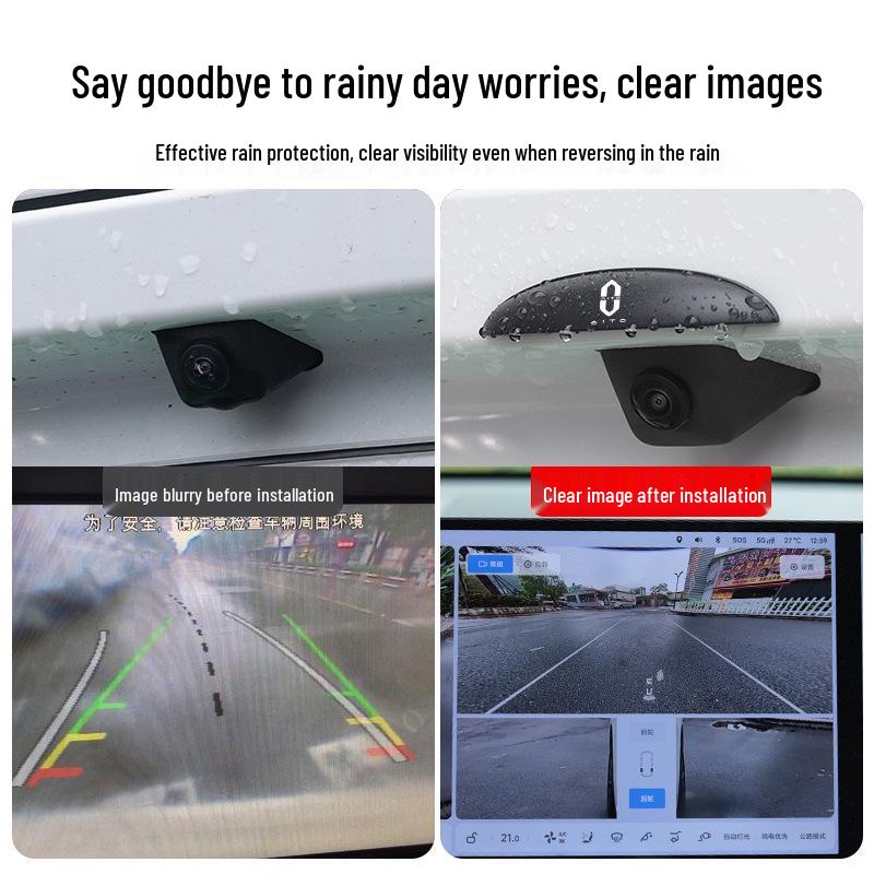 Car Reversing Camera Rain Shield - 360° Waterproof Protection 3D Eyebrow