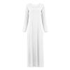 New Muslim Long Sleeve Inner Dress – 95% Cotton, Free Belt, 220g, Style 21001