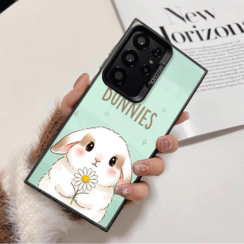 Cute Cartoon Bunny Rabbit Shockproof Phone Case for Samsung Galaxy S26 Edge S25 Ultra S24 FE S23 Plus S21 Cover Anti Fall Fundas