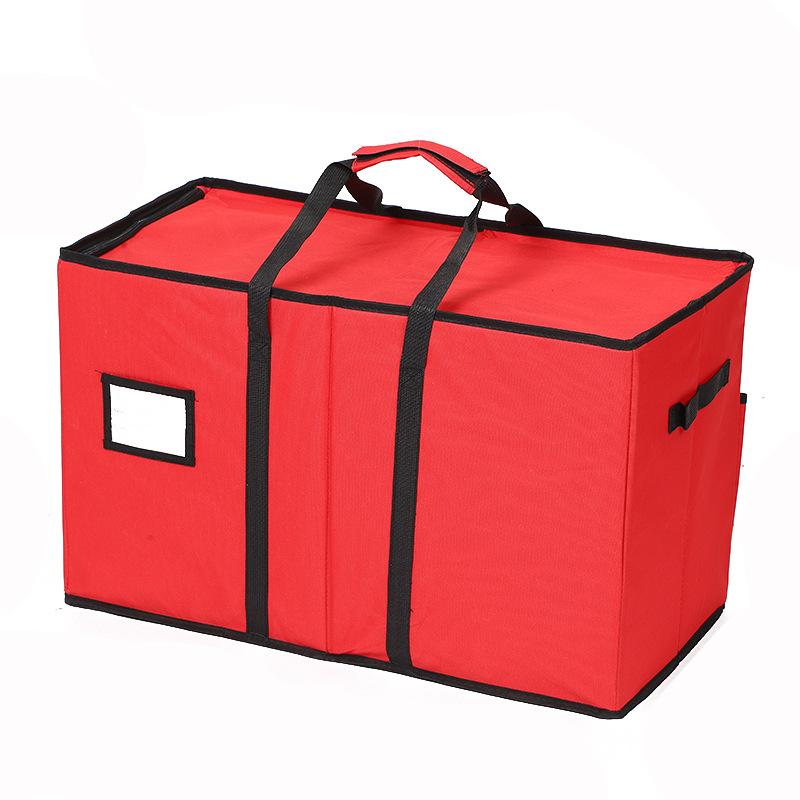 Christmas Ornament Storage Box, Xmas Decoration Organizer with Adjustable Dividers - Storage Container Keeps