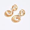 Spiral earrings European and American personality exaggerated high sense women's earrings irregular geometric texture gold stud earrings