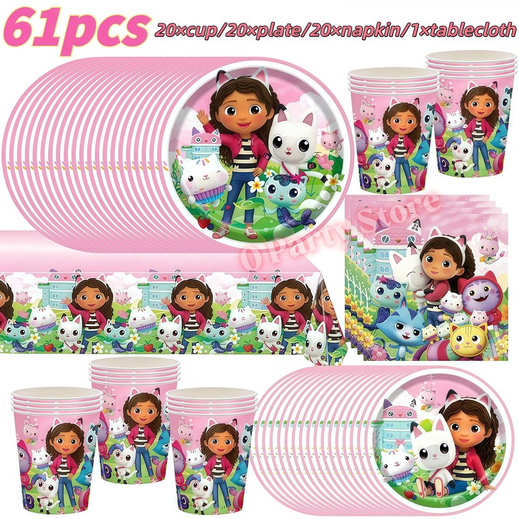 Gabby Dollhouse Keychains Birthday Party Decoration Supplies School Carnival Reward Gift Bag Fillers Kids Favor Gift Party Decor