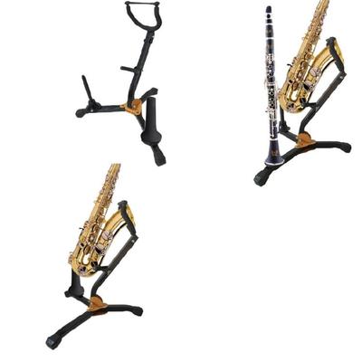 Saxophonständer Faltbar Verstellbar Saxophon Alt- & Tenorständer Dreieckige Basis Saxophonhalter Ständer Einfach zu Benutzen
