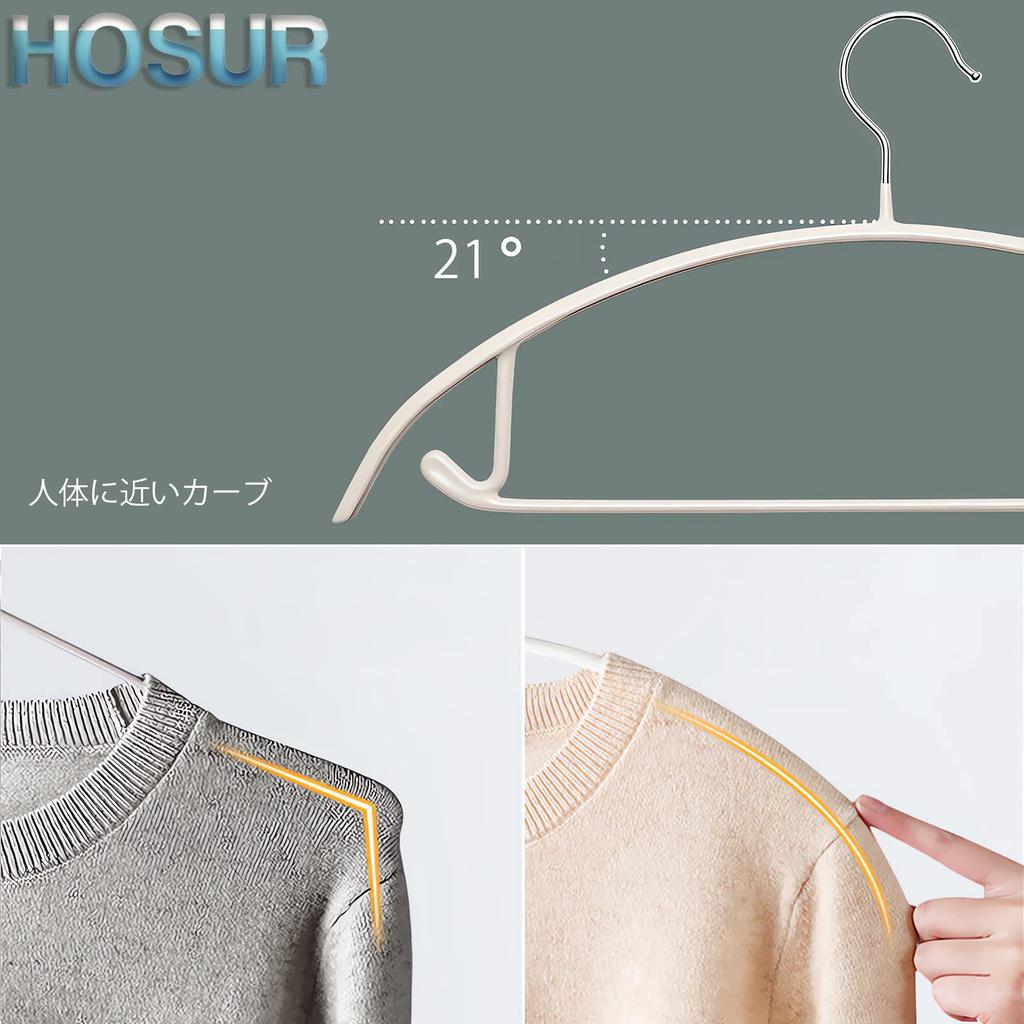 HOSUR Suit and Jacket Slim Laundry and Storage Prevents Clothes from Prevents Shape Leaves No Marks Non-Slip Hangers, 30-Pack, Black, Type,