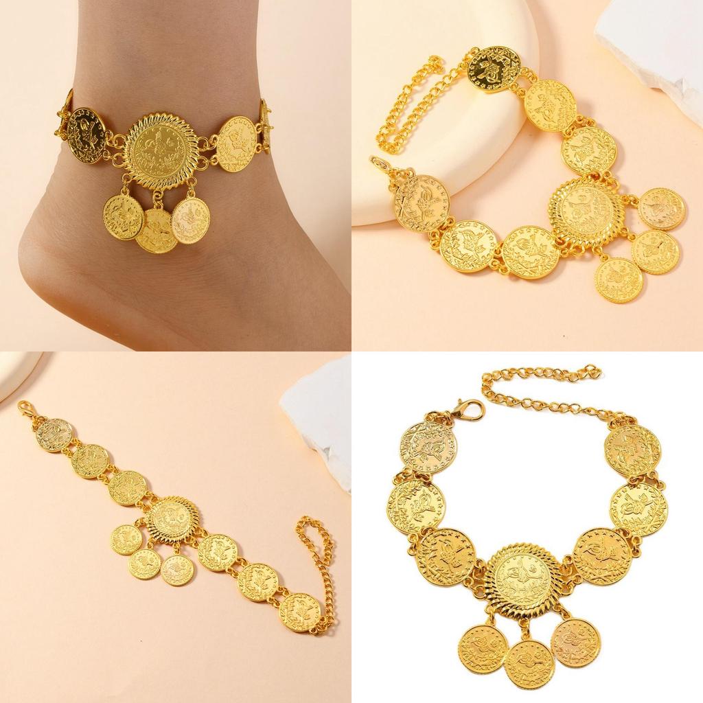 Trendy Gold Alloy Foot Chain With Tassels For Women For Bride And Spring Fashion