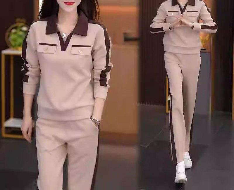 

Женский повседневный модный свитер 2024 года: Двухкомпонентный пиджак с лацканами для создания молодежного образа на раннюю осень 4XL абрикосовый