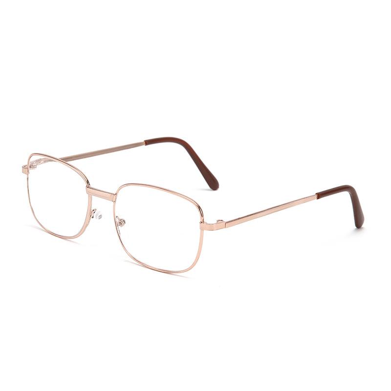 Metal Frame Square Reading Glasses Women Men Minimalist Luxury Eyeglasses Daily At Home Reading Lady Man Presbyopic Glasses