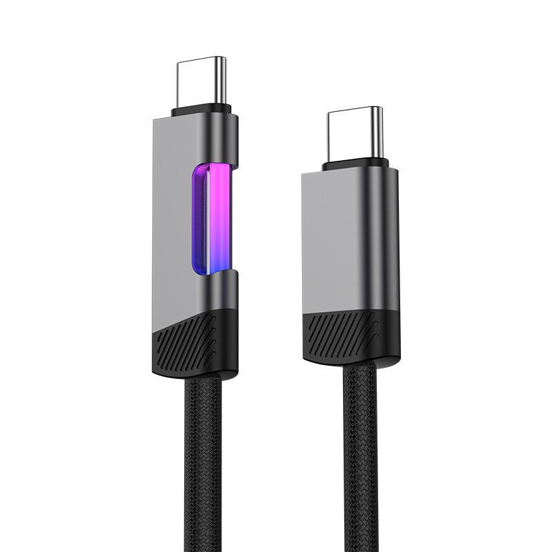 Multi-Brand Car Charging Cable with Light Display: Compatible with Apple, Huawei, Xiaomi, OPPO, Honor, VIVO, Realme, OnePlus.