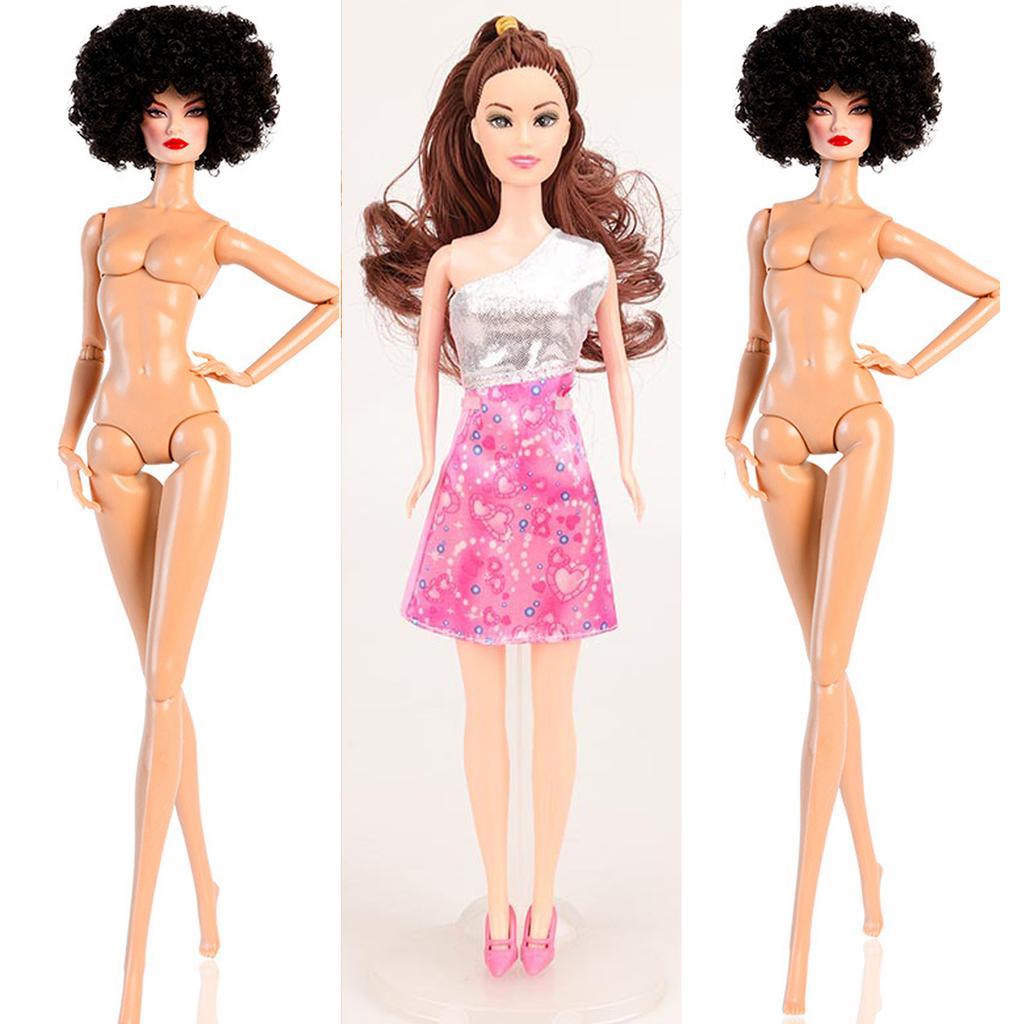 New 32cm Original Design Nude Naked Doll Joint Movable 1/6 Supermodel Doll Normal Skin Brown Hair Dress Up Toy Collectors Gifts