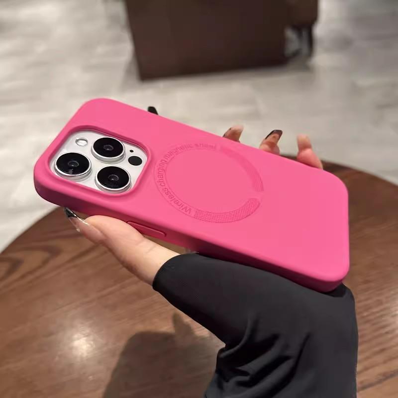 Applicable To Apple 16Promax Mobile Phone Case, Liquid Silicone Iphone15 Animation Magnetic Charging, Anti-drop 14 Protective Case