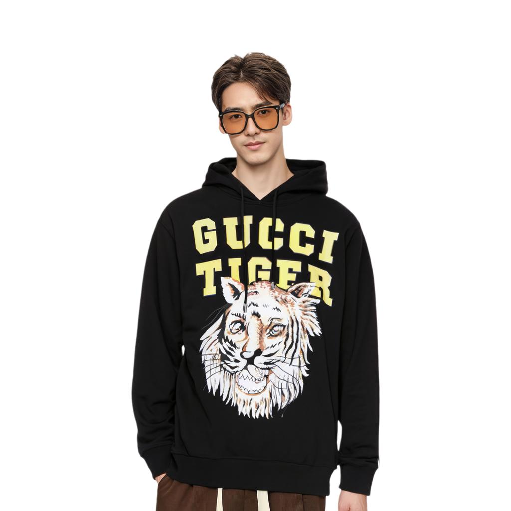 GUCCI Sweatshirts Men's Black Hooded Moderate Regular 623244-XJD3T-1152