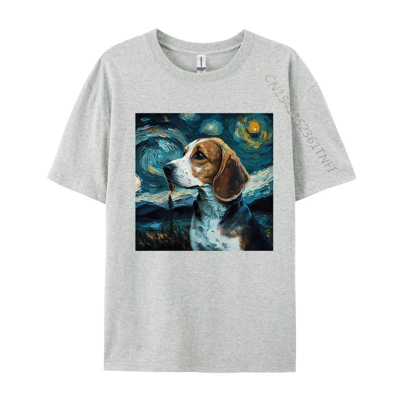 Beagle Dog Post Impressionist Tshirts 100 Cotton T Shirt Unisex Customized Tops Tees Plain T Shirts Wholesale