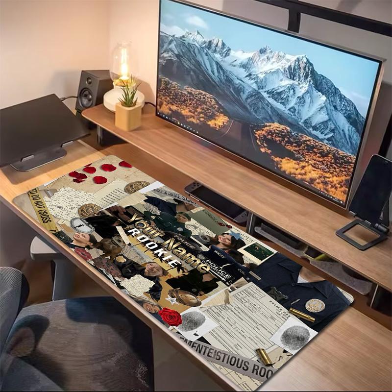 The Rookie Custom Name Large Size Mouse Pad Large Gaming Table Cushion Non-slip Laptop Tablet Big Mousepad XXL Mat Mini PC Playmat With Lock edge