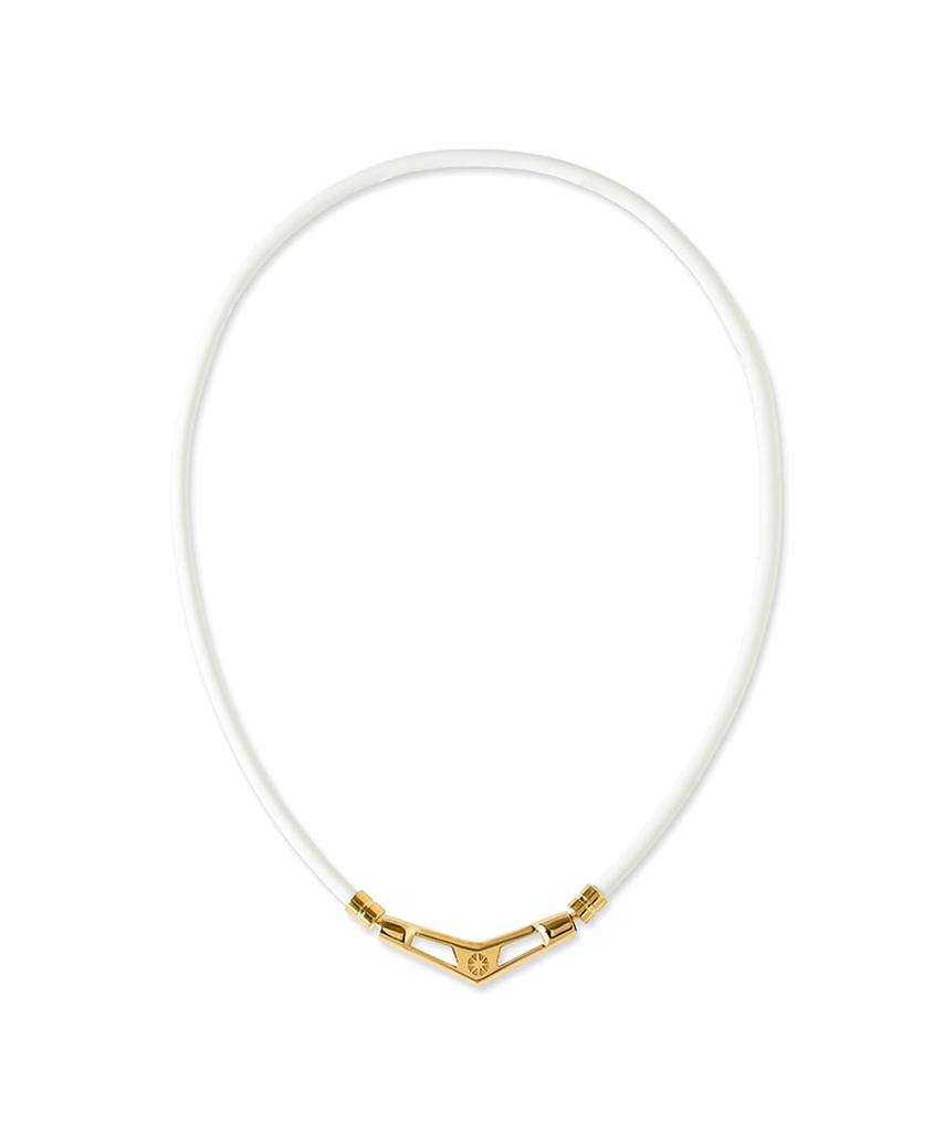 BANDEL V1 Magnetic Black x Black x White x White x Titanium Head Necklace, 49cm/54cm, Gold, Silver, Gold, Silver, (HLCV)