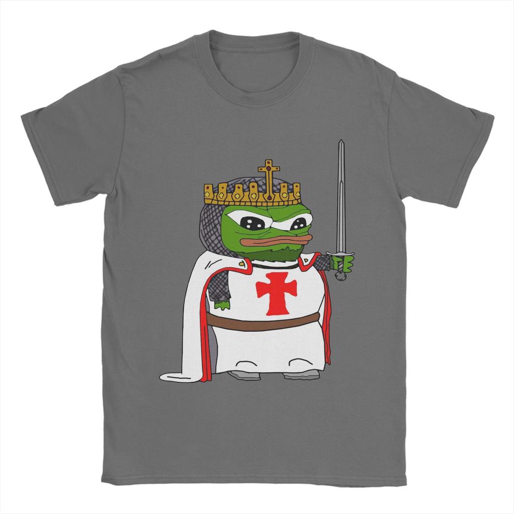P-Pepe Knight's Templar Apu T-Shirt for Men  Creative 100% Cotton Tee Shirt O Neck Short Sleeve T Shirt Plus Size Clothing