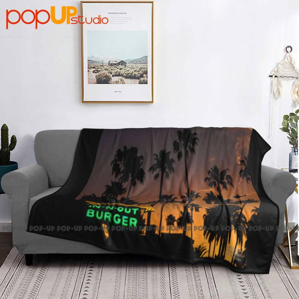 In-N-Out Burgers California Sunsets & Palm Trees Ultra-Soft Blanket Quilt Winter Sofa Cover Bed Covers