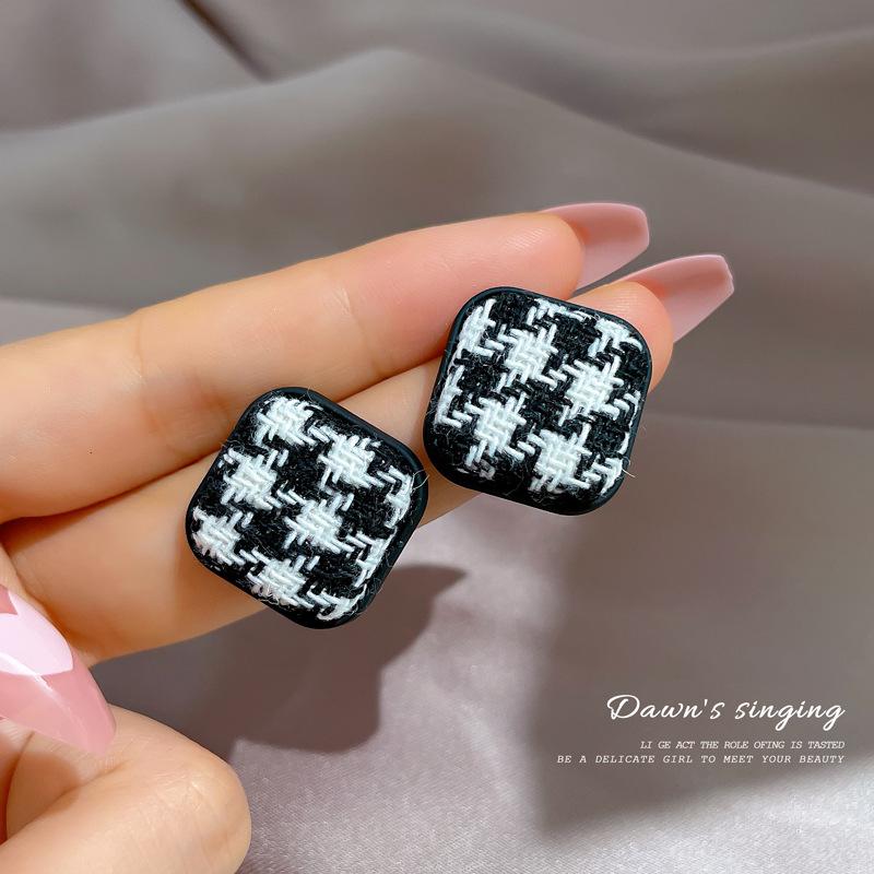 

Серьги-гвоздики квадратной формы с цирконием для предотвращения аллергии для женщин, серьги с леопардовым принтом, ювелирные изделия для свадебной вечеринки, дропшиппинг