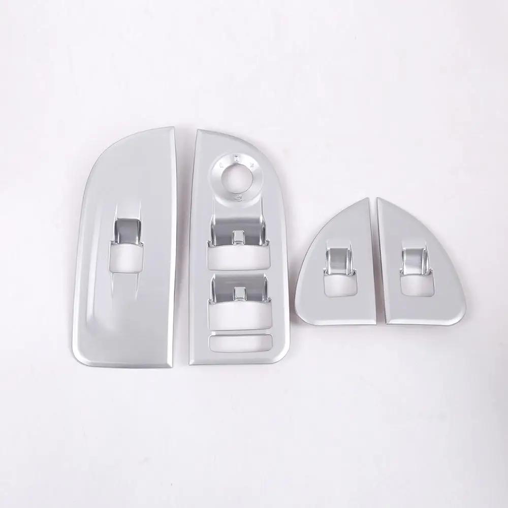 4Pcs ABS Carbon Fiber Window Lift Switch Button Frame Cover Trim For Alfa Romeo Giulia 2017 2018 2019 2020 Car Accessories LHD