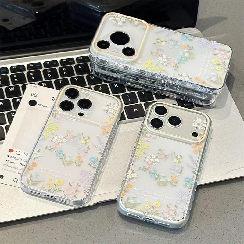 Fresh Surround Flowers Suitable for Apple 11ProMax Mobile Phone Case Girls High Value Huawei Xiaomi 11 Large Windows