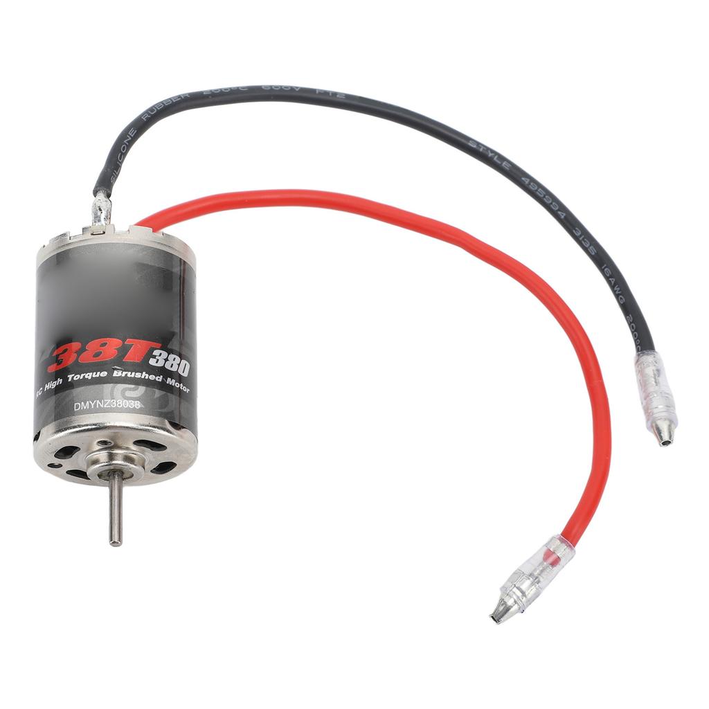 Elektrischer 380er Bürstenmotor 38 Windungen Edelstahl Hohes Drehmoment Leistung Geringe Reibung für Traxxas 116