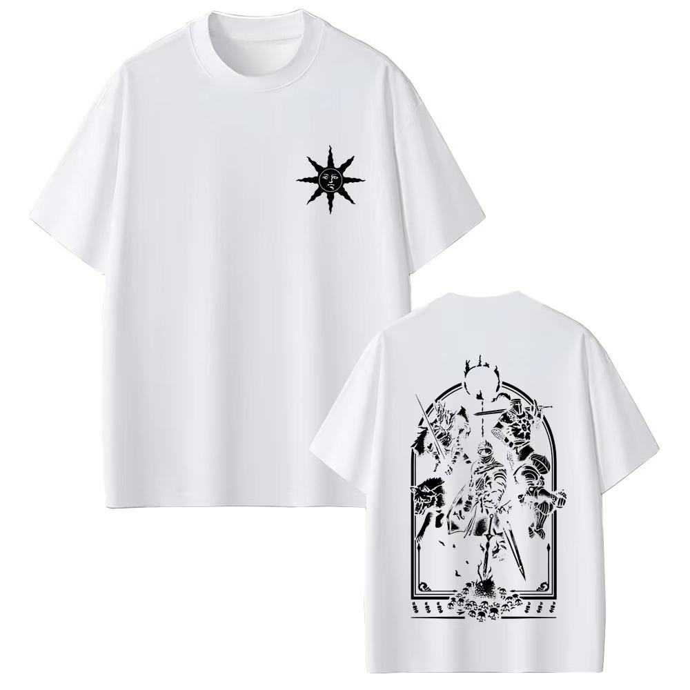 Game Dark Souls Praise The Sun Graphic Tshirt 2026 Men Women Vintage Gothic Rock Tshirts Mens Casual Cotton Short Sleeve Top