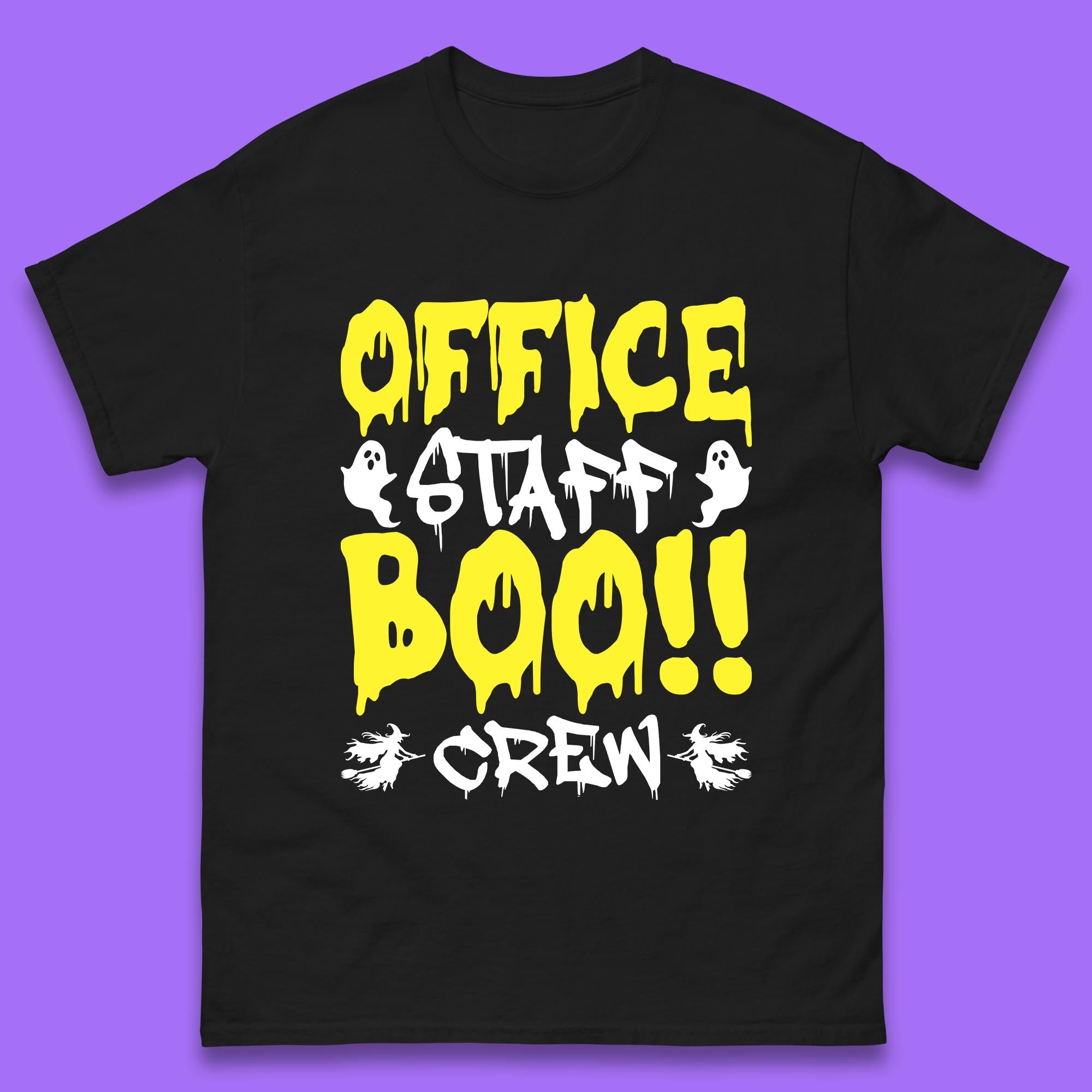 Office Staff Boo Crew Halloween Office Squad Boo Ghost Office Crew Mens Tee Top 3XL