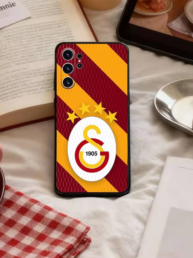 Étui de téléphone classique Galatasaray S-SK1905 Pour Samsung S26, S25, S24, S23, S22, S21, S20, Ultra, Plus, FE Housse souple noire