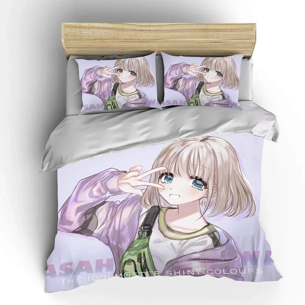 Japanese 3D Anime Moe Double Bed Duvet Cover Luxury European Bedding Sets Soft Pillow Cases Home Textiles